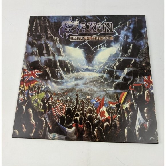 SAXON - ROCK THE NATIONS - LIMITED EDITION TRI-COLOURED VINYL 2018 BMG - Picture 1 of 11